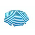 Heininger Holdings Llc Heininger Holdings 1387 Italian 6 ft. Umbrella Acrylic Stripes Turquoise And White - Patio Pole 1387